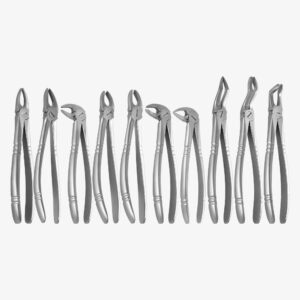 Extracting Forceps Set with Non-Slip Profile, Ergonomic